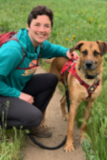 Rachel Enyeart and pet dog